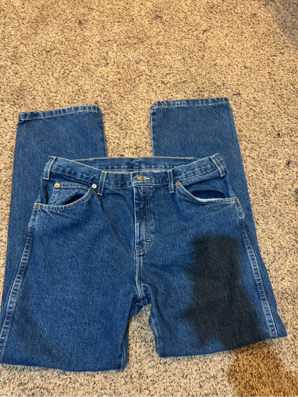 Wrangler Men's Blue Relaxed Fit Denim Jeans